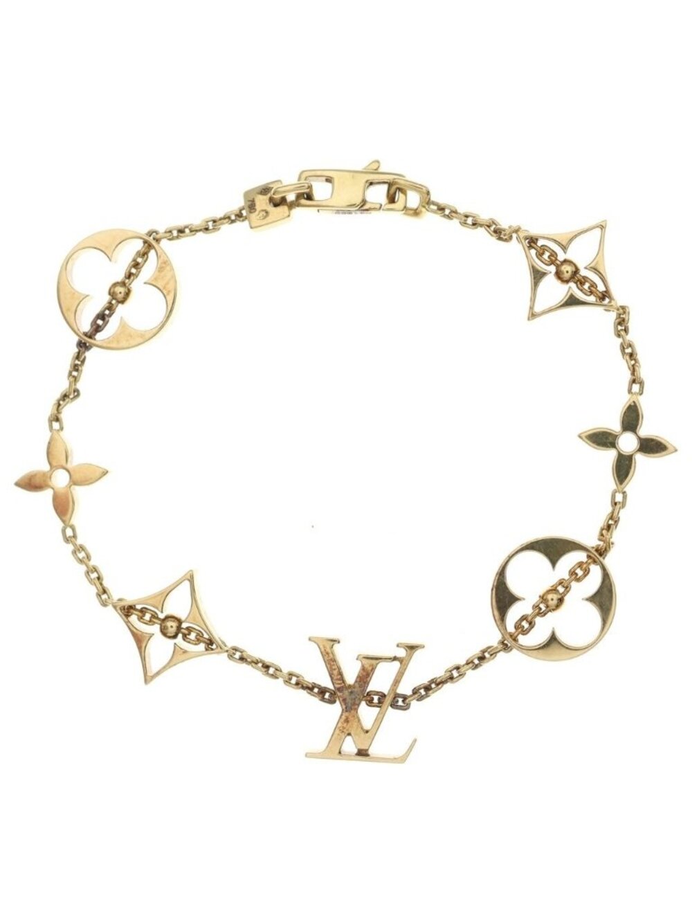 Louis Vuitton Monogram Bracelet Gold Chain